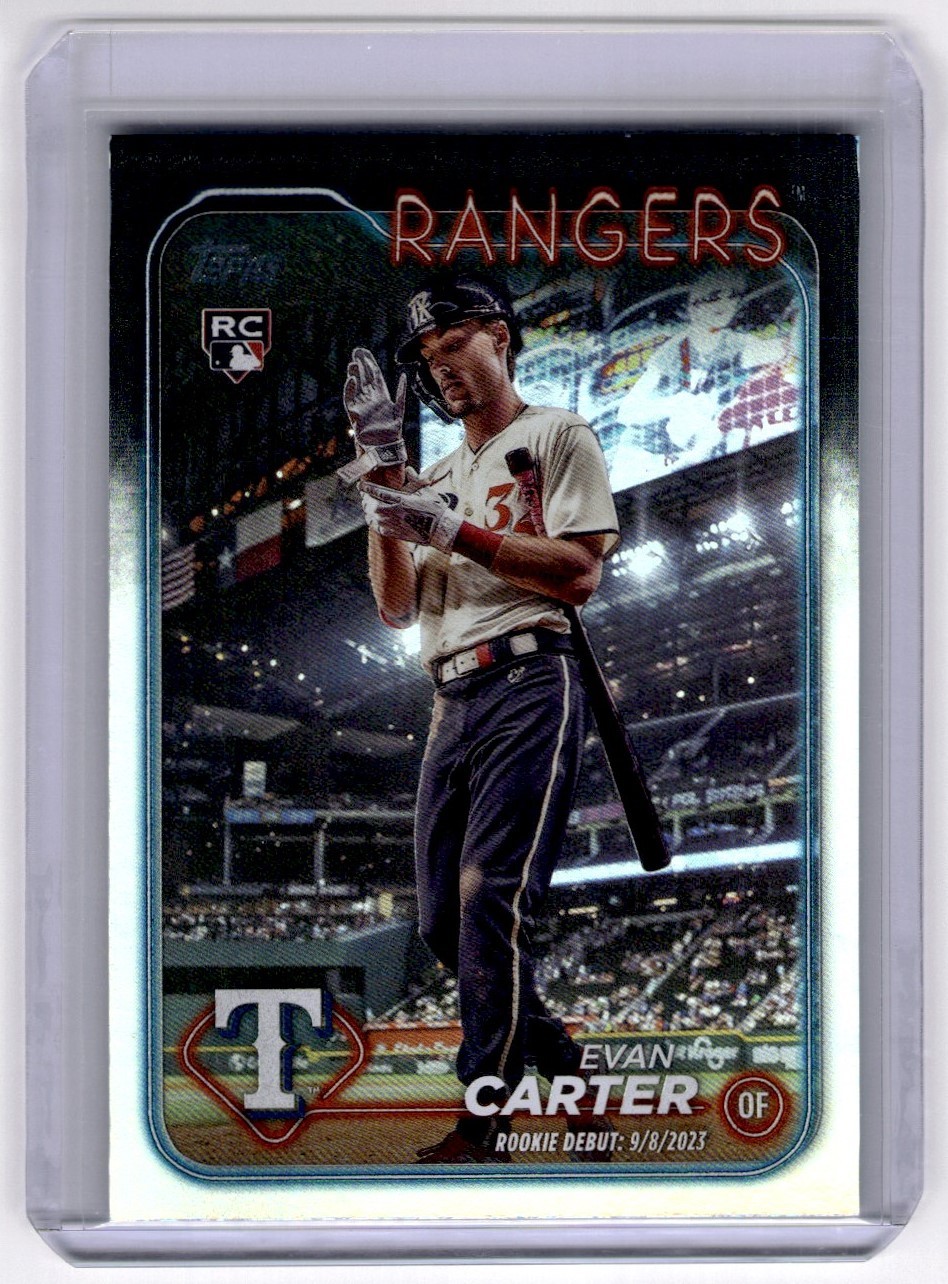2024 Topps Update Rainbow Foil Evan Carter Rookie Texas Rangers #US58