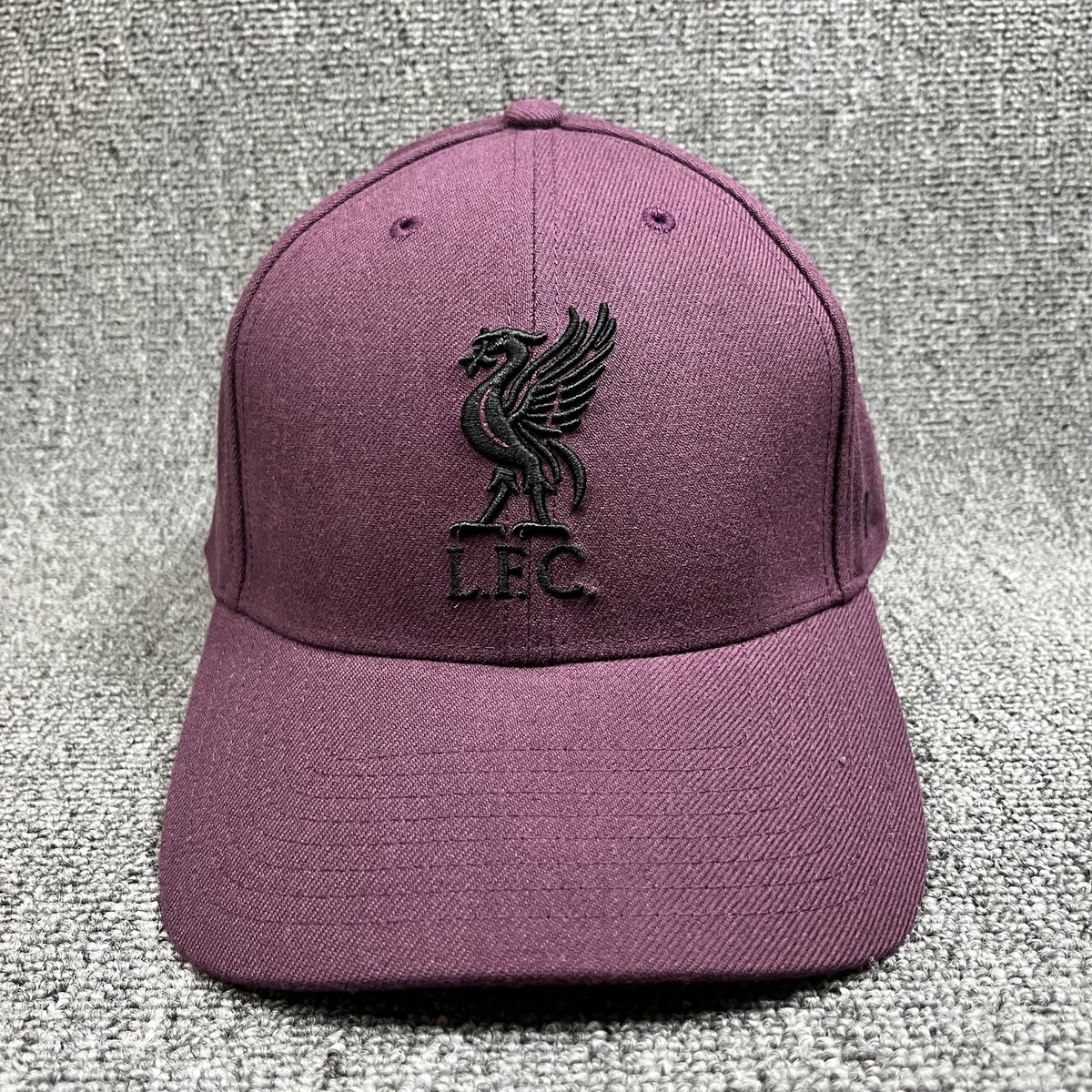 Liverpool FC '47 Brand MVP Snapback Hat Maroon Black Liverbird Logo Cap L.F.C