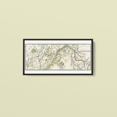 Vintage Maps - Drawn Map of the French Lines in Brabant - Paper or Canvas