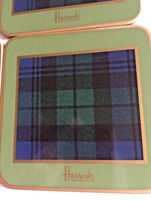 Box mit 6 Glasuntersetzer Vintage « Harrods Knightsbridge »