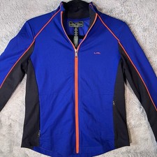 Lauren Ralph Lauren Track Jacket Womens Small Blue Full Zip Running LRL Active