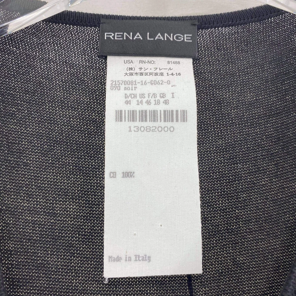 Top Rena Lange negro de algodón sin mangas con dobladillo ajustado Foto 3 de 4