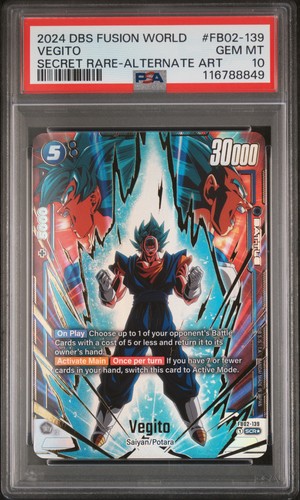 2024 DRAGON BALL SUPER CARD GAME FUSION WORLD BLAZING AURA VEGITO PSA 10
