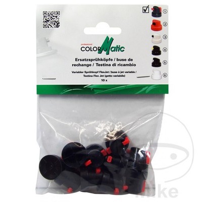 COLORMATIC Set mit 10 Farbsprühköpfen mit Düse