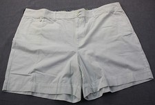 LL BEAN Womens White Oceanwashed 100 Cotton Twill Shorts NWT Size 24 REG