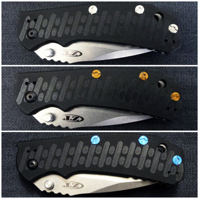Custom Titanium Handle Scale Screws Made for ZT0550 Zero Tolerance ZT 550 0550
