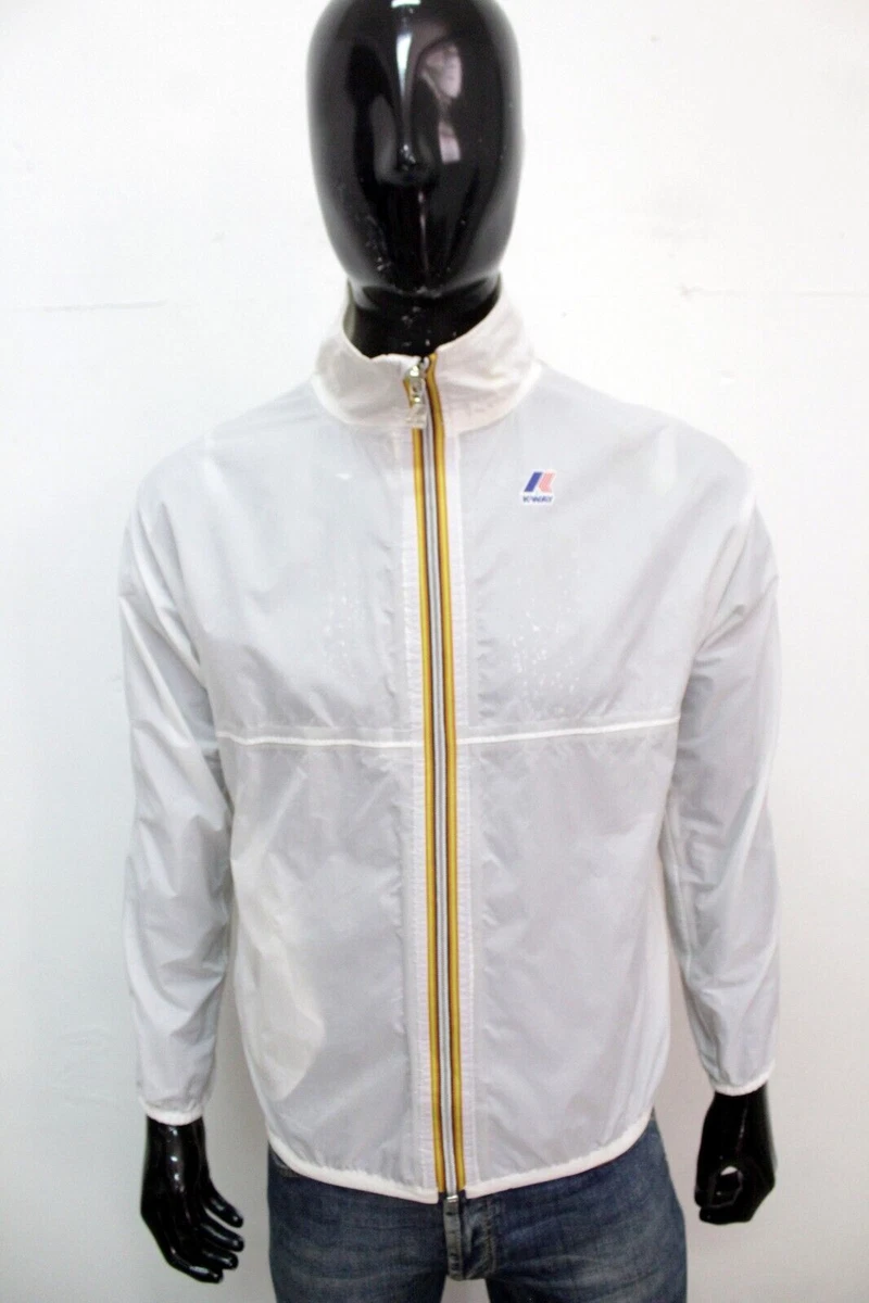 K.WAY Veste pour homme Taille XS Veste de pluie d'hiver blanche