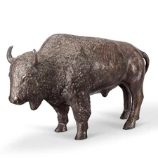 Exquisite Aluminum Design Prairie Strider Buffalo Statue For Home & Garden Decor