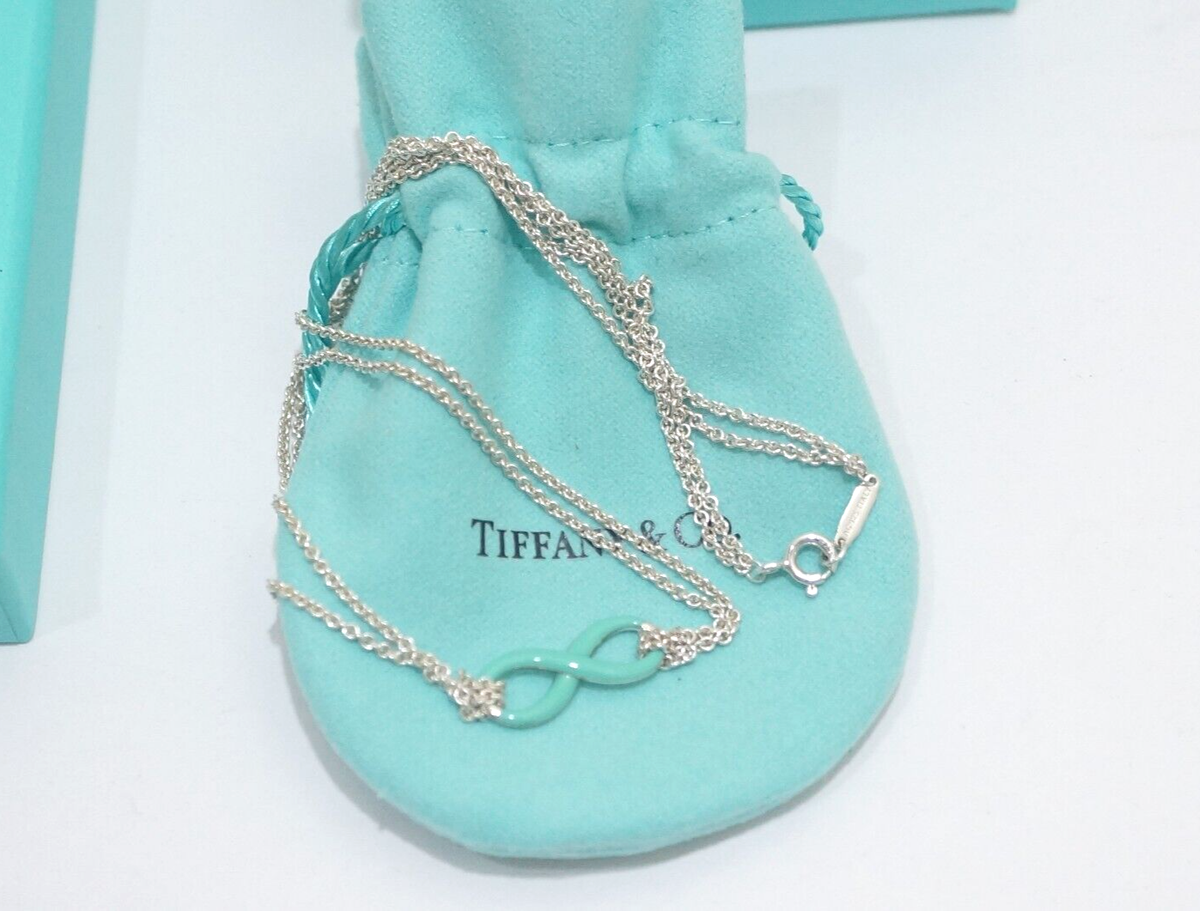 Chain Necklace Tiffany Blue Infinity Necklace Tiffany Silver