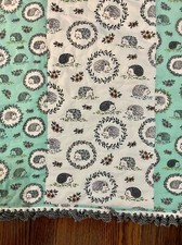 Animals - Hedgehogs Flannel Baby Quilt -handmade-double layer