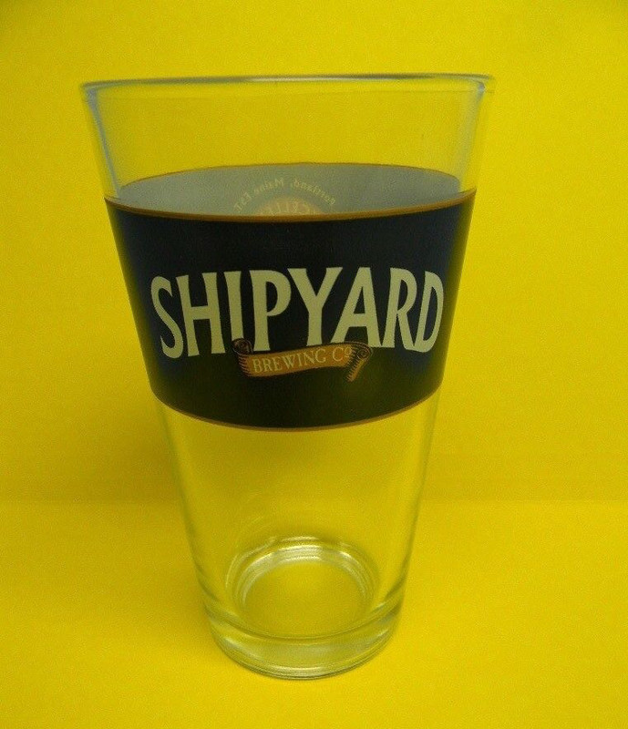 SWEET NEW SHIPYARD BREWING COMPANY BEER PINT GLASS PORTLAND MAINE NAUTICAL BRAND