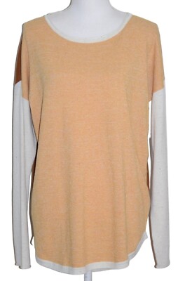 Smartwool Womens Sweater Size XL Colorblock Brown Wool Blend Shadow PIne
