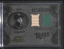 2003 Donruss Timeless Treasures HOF Combo Bat and Hat Card #HOF-4 Kirby Puckett 