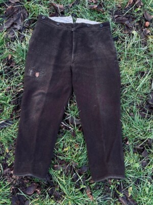 Vintage antique 20s 30s 40s European wool work fishtail cinch back