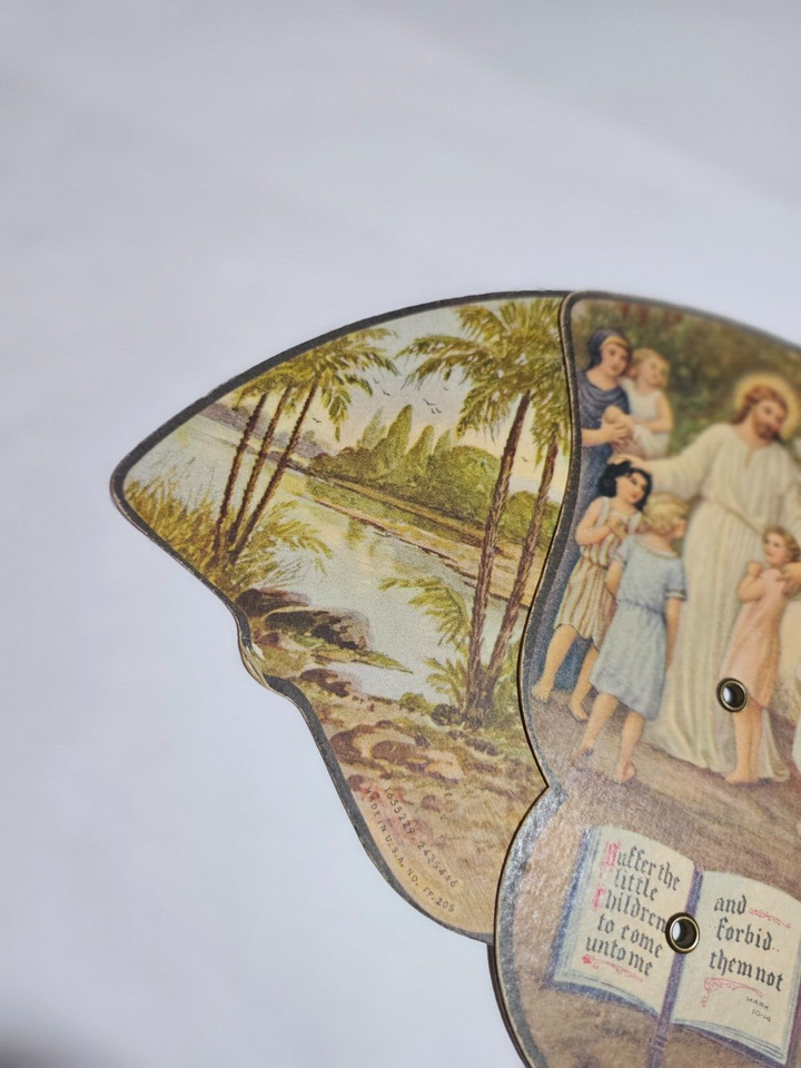 c.1930s BAKERSFIELD CALIFORNIA MEARS AUTO PARTS SERVICE FAN JESUS CAR