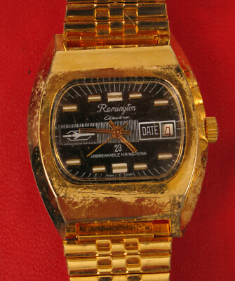 VINTAGE REMINGTON ELECTRA WATCH - WORKING UNTESTED FOR ACCURACY 