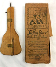 Vintage Ye Sufan Susan Burr Hooked Rug Machine Primitive Rug Tool Wood CT USA