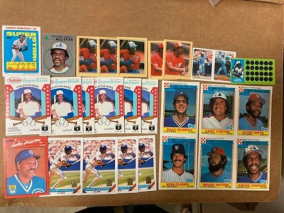 Andre Dawson Oddball & Oversized Lot with tough Issues/uncut Panels & Dupes
