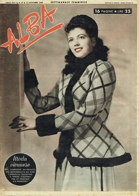 ALBA 1948 N.47 NOVEMBRE 21 MODA VINTAGE RIVISTA FEMMINILE MAGAZINE