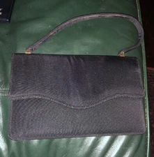 Vintage Manon Black Handle Handbag Evening Purse