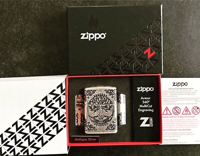 ZIPPO Armor Case Tree of Life Multicut Antique Silver New Box Lebensbaum
