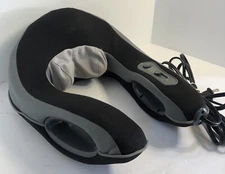 Shiatsu Heated Neck And Back Massager. Attached Cord. Tested. Black & Grey