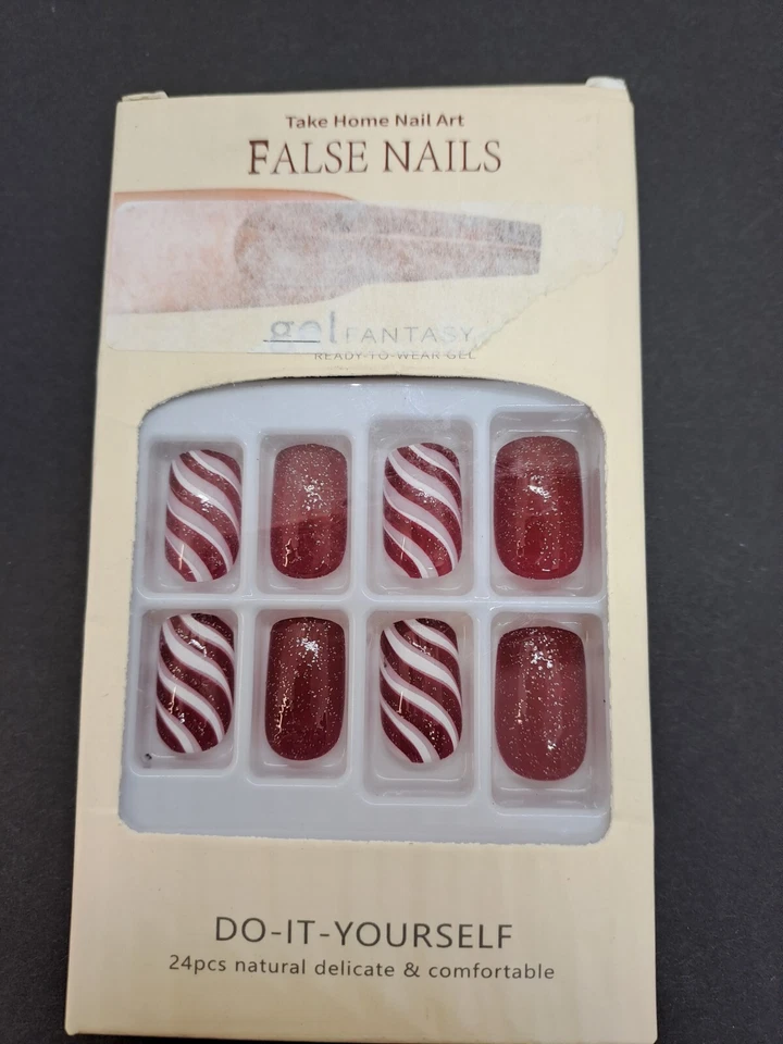 Press On Nails * Selbstklebende künstliche Fingernägel * Full Cover * X-MAS * 5 - Bild 2 von 4