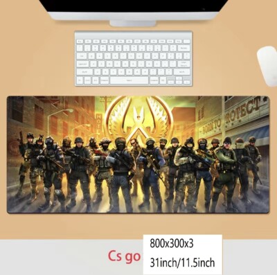 CS GO Mouse Keyboard Pad.800MMx300MMx3MM+/31inch/11.5inch.