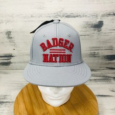 Wisconsin University Hat Boys Snapback Cap Badger Nation Under Armour Embroider