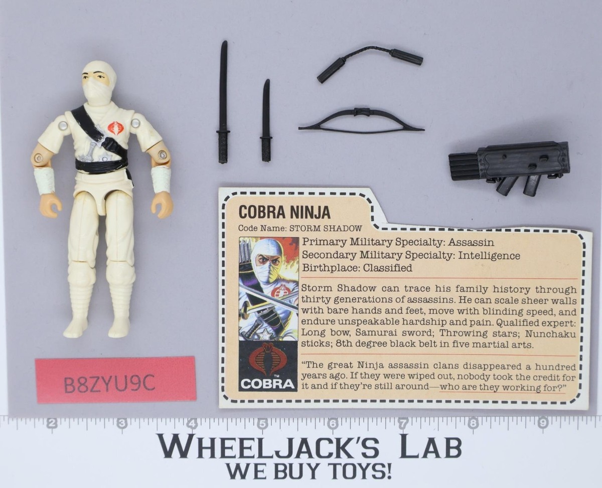 Storm Shadow V1 RED CARD BACK 100% Complete G.I. Joe 1984