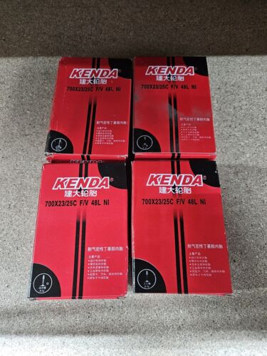 Kenda Bicycle Inner Tube 48mm Presta Valve 700 X 23 / 25c (Pack of 4)