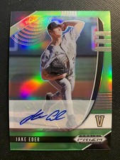 JAKE EDER 2020 Prizm Draft Prospect Auto Lime Green #d 9/23 - Marlins