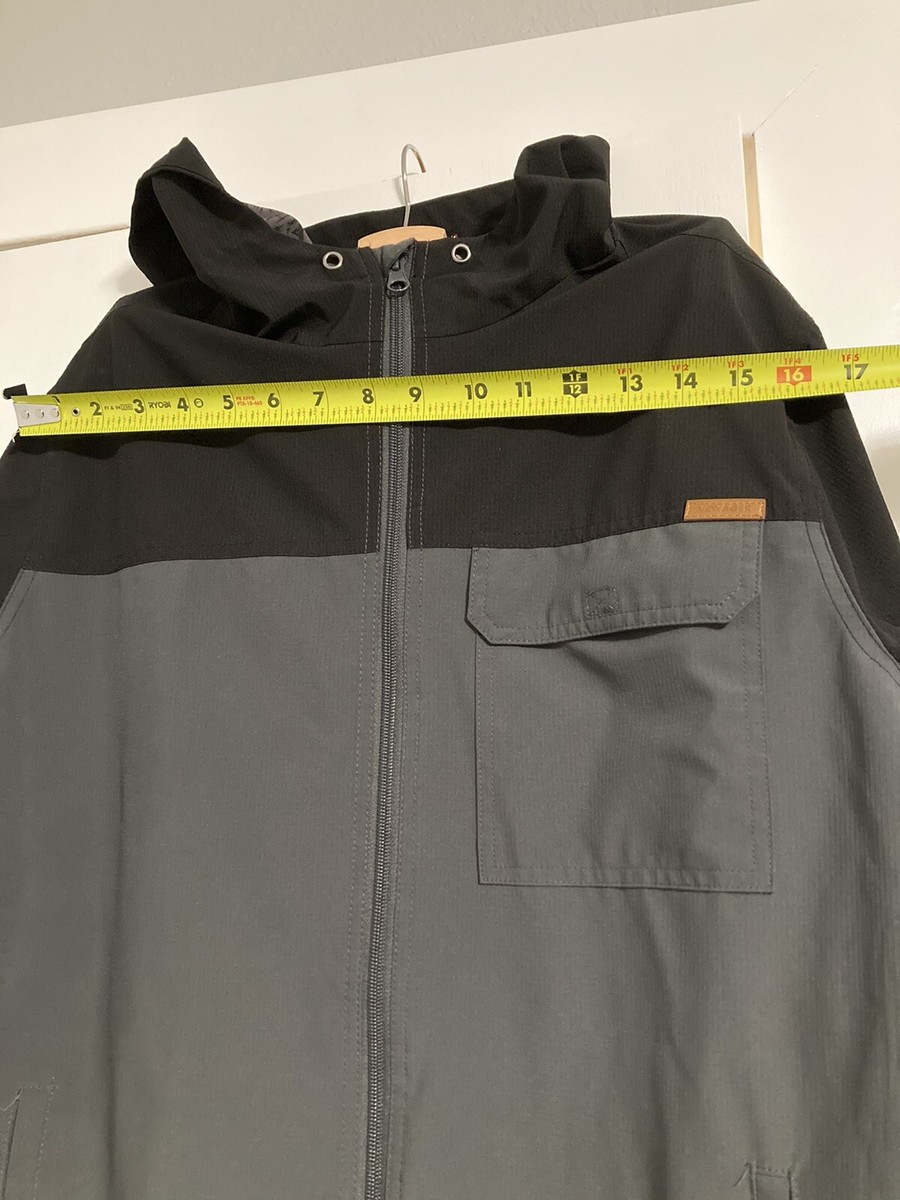 Voyager Mens Wind Jacket Hooded Windbreaker Repells Water Size M
