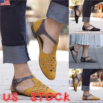 flat pumps with ankle strap