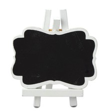 PIZARRA DE MADERA 4”X5” PIZARRA TABLERO DE MENSAJES CON CABALLETE – PAQUETE DE 6