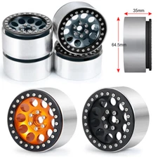AXSPEED 4Pcs Metal 2.2'' Beadlock Wheel Rims for Wraith 90048 RR10 RC Crawler