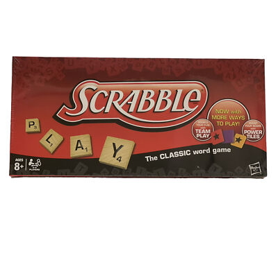 SCRABBLE The Classic Word Game Hasbro Sealed New Power Tiles 2-4 Players