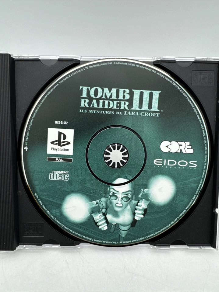 TOMB RAIDER 3 - SONY - PlayStation 1 - PS1 - CD uniquement - Photo 1/1