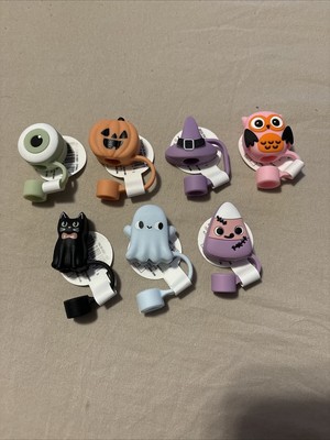 Target Bullseye Playground 2024 Halloween Stanley Straw Toppers (full set of 7)