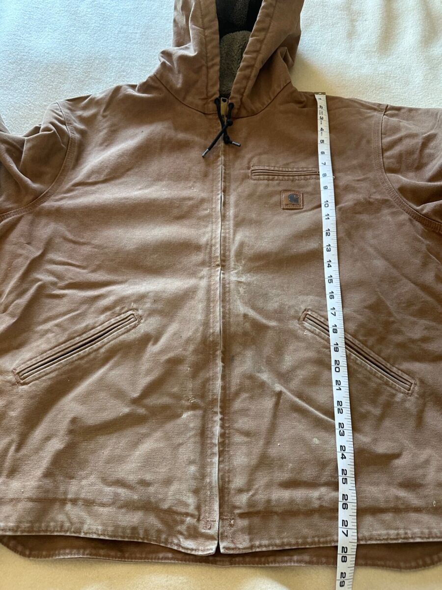 Carhartt Jacket J141-brn Sherpa Lined Sz 2XL Brown Tan Carhartt Jacket J141-brn Sherpa Lined Sz 2XL Brown Tan