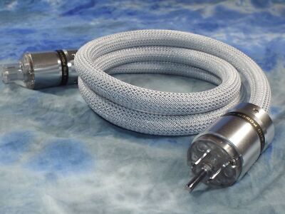 Maze Audio Reference Viborg 4ft Audio Power Cord Cable White/Silver Audiophile