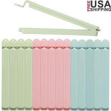 15 pcs Food Bag Clips Durable Sealing Clamps Bread Chips Flour Cookies New