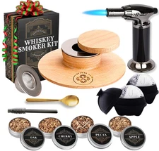 Cocktail Smoker Kit - Whiskey Bourbon Drink Smoker with Torch, Custom Top, 2 ...