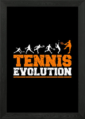 Evolution Of Tennis Player Framed Wall Art Poster Canvas Print Picture