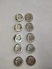 Lot of 10 90% Silver 🔥Roosevelt Dimes🔥 1953 - 1964 P D $1 Face #13