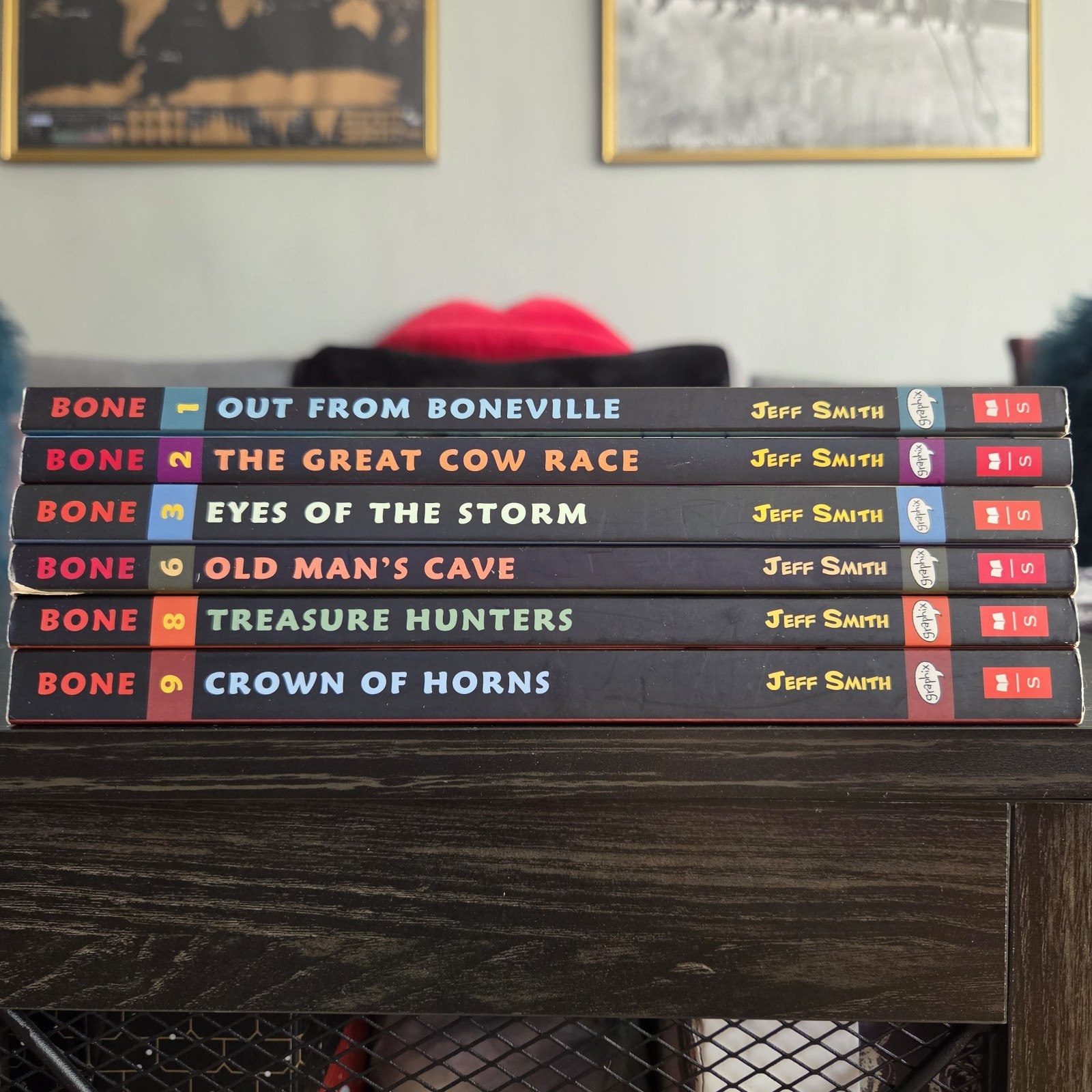 Bone Series Collection Set Of 6 Books By Jeff Smith 1, 2, 3, 6, 8, 9 ...