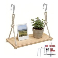 Cubicle Shelf Hanging, Office Cubicle Wall Shelf with Rope Adjustable Hooks,