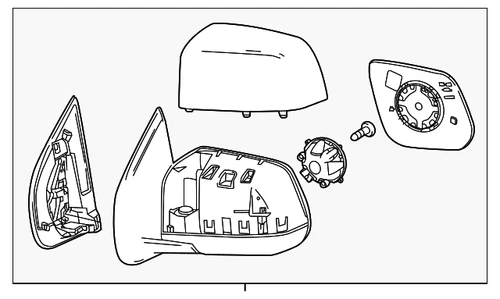 Genuine GM Primed Driver Side Mirror 23408220