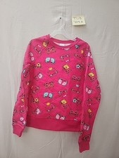 Athletics Works Girls Pink Cat Themed Sweatshirt Size 10-12