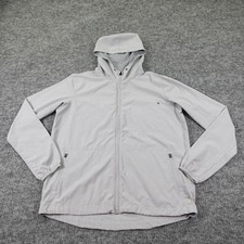 Vuori Jacket Womens Medium Gray Outdoor Trainer Shell Hooded Athletic